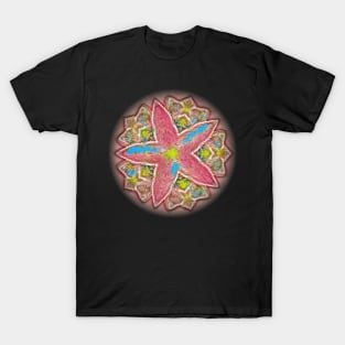 Kaleidoscope Star Colorful Art Design T-Shirt